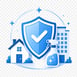 Protective Shield with Checkmark and House Icon