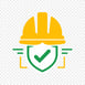 Yellow Hard Hat Safety Shield Icon